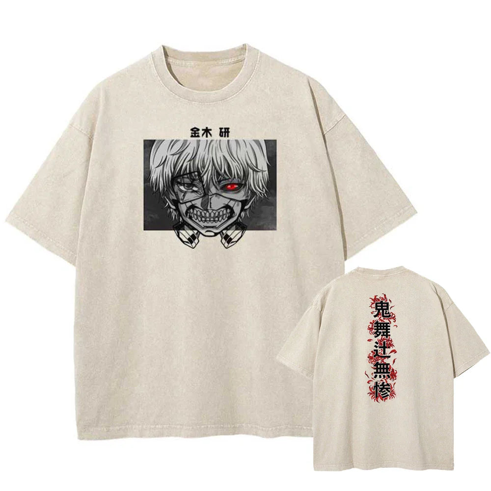 Tokyo Ghoul Kaneki Mask of Vengeance Oversized Vintage T-Shirt