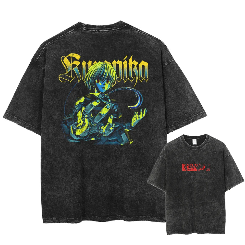 Hunter x Hunter Kurapika Scarlet Eyes Avenger Oversized Vintage T-Shirt