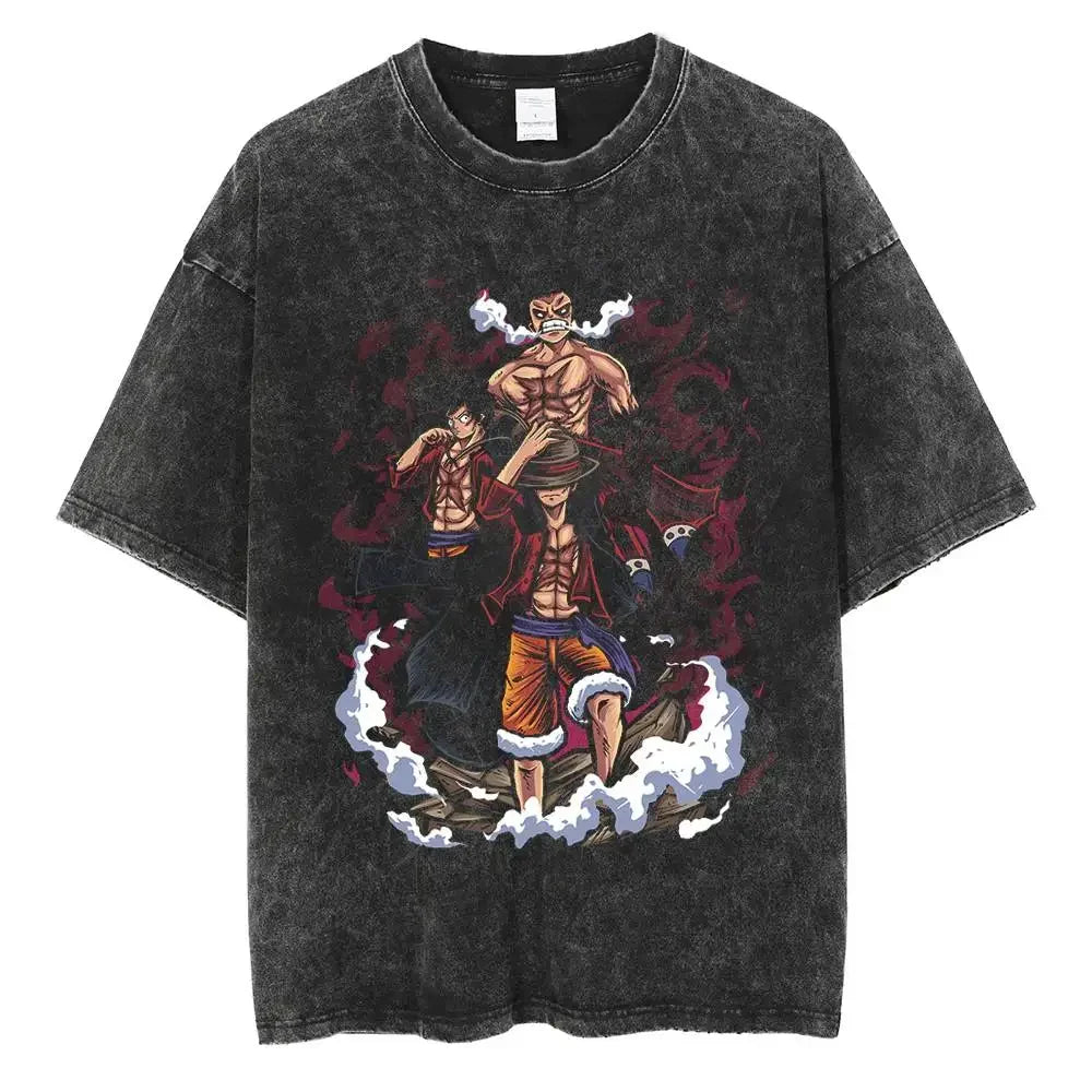 One Piece Luffy Gear 5 Revolutionary Fighter Vintage T-Shirt