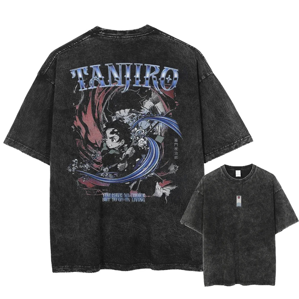 Demon Slayer Water's Dance Oversized Vintage T-Shirt