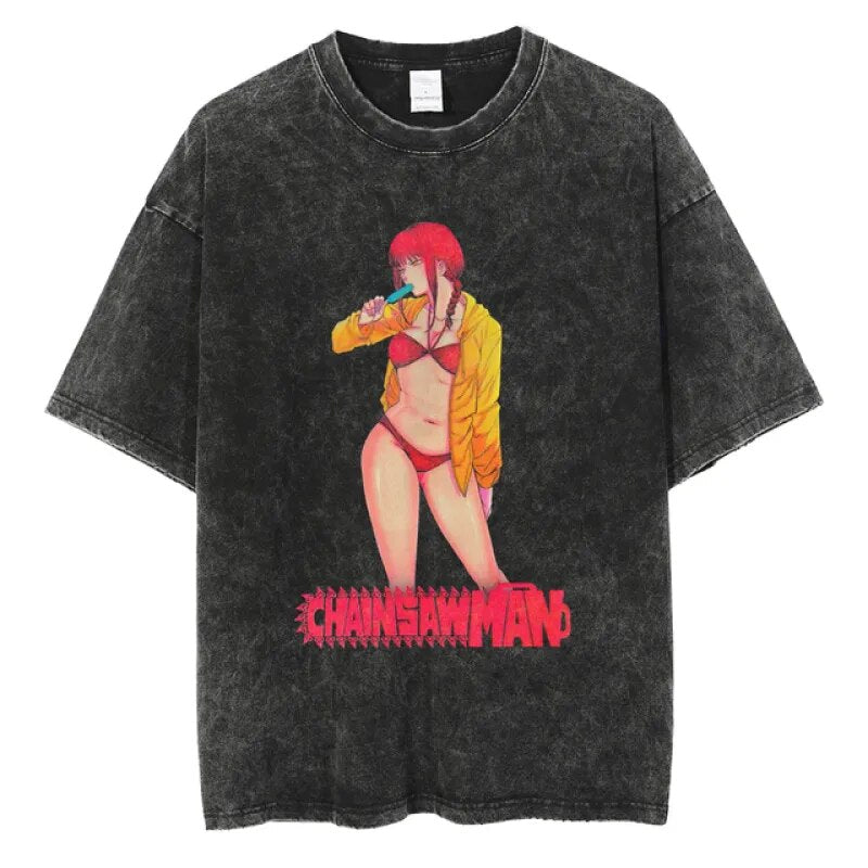 Chainsaw Man Cute Makima Vintage T-Shirt