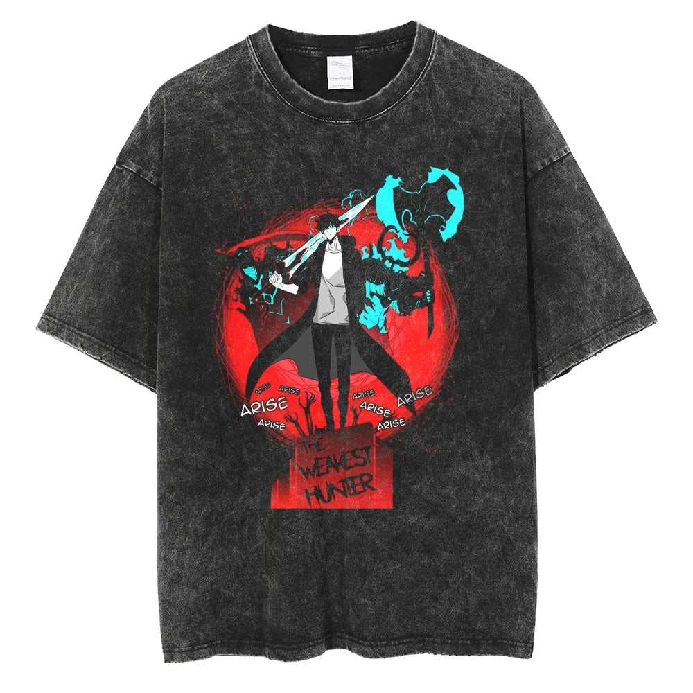Solo Leveling The Weakest Hunter to Strongest Monarch Vintage T-Shirt