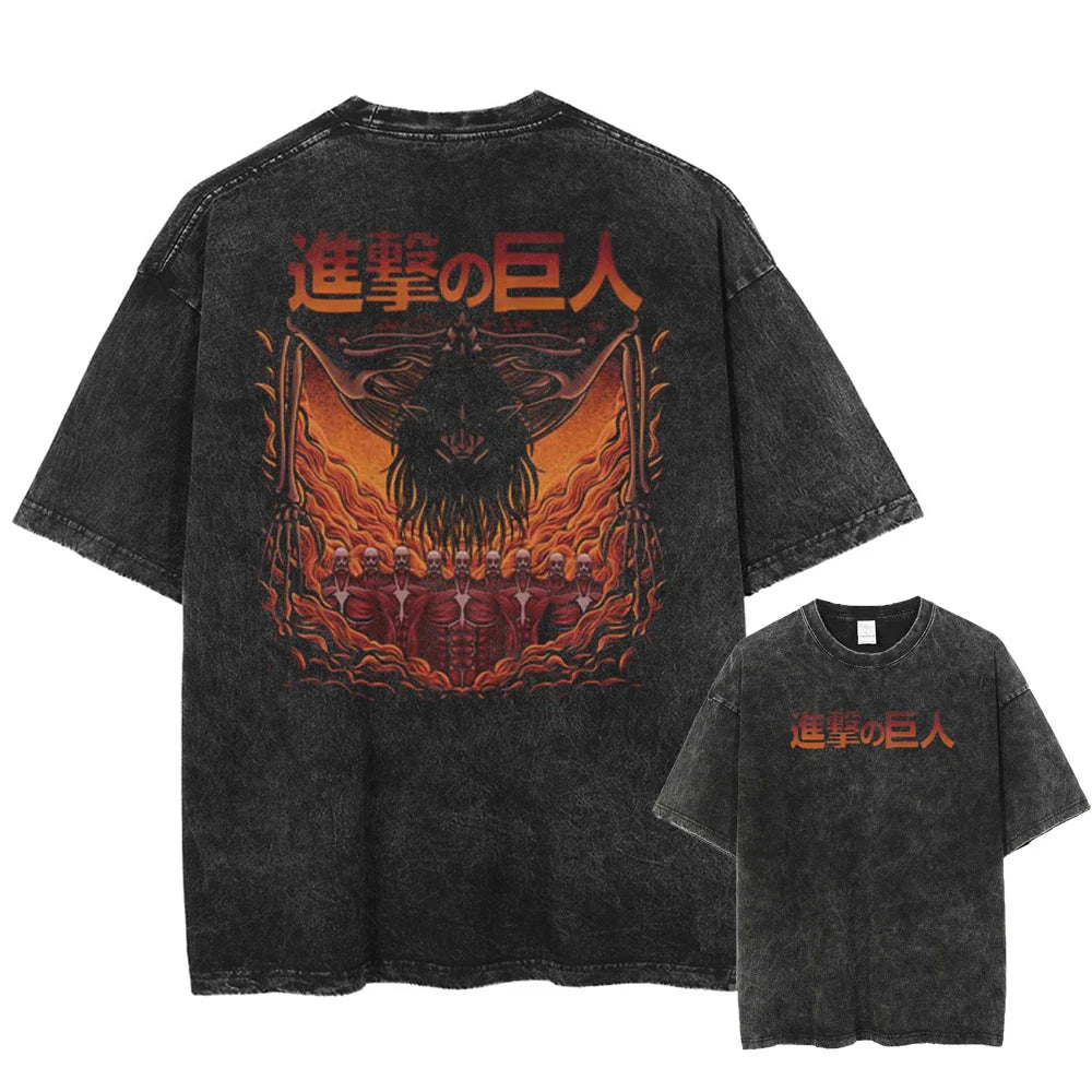 Attack on Titan Battle of Titans Oversized Vintage T-Shirt