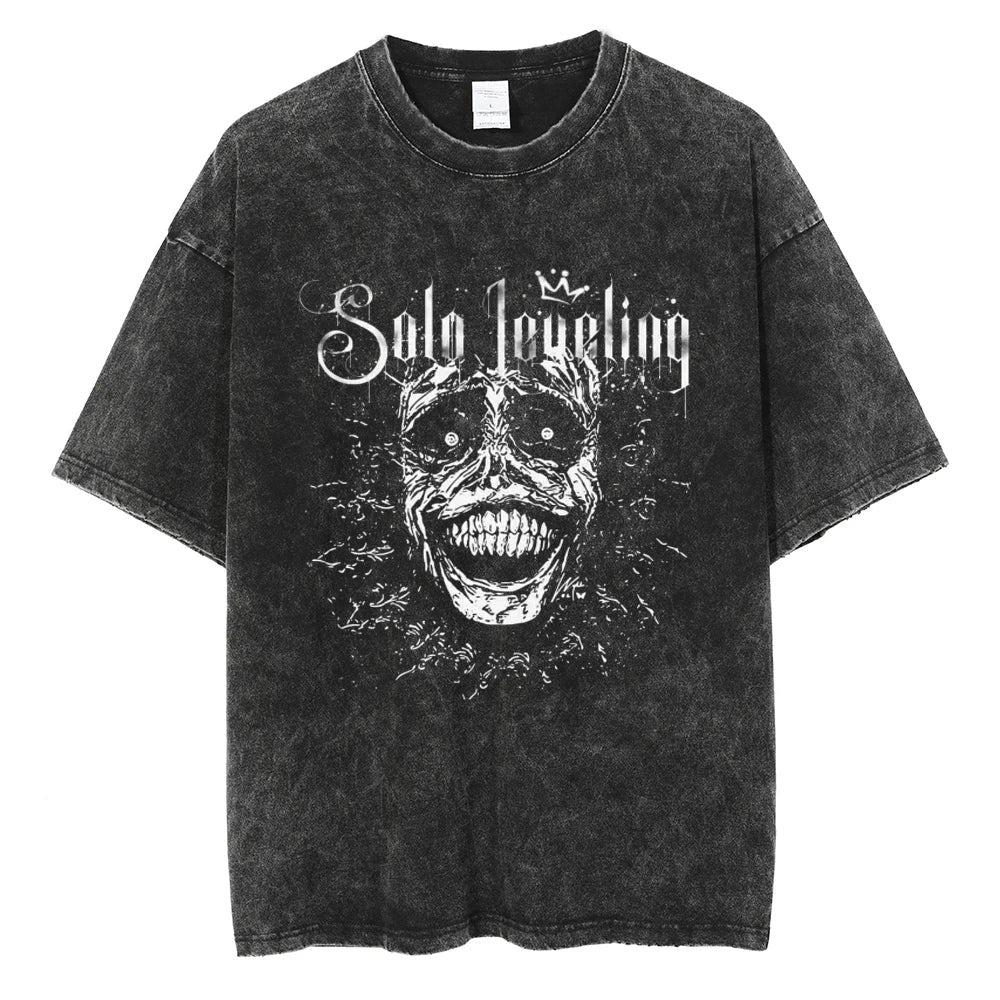 Solo Leveling God's Statue Oversized Vintage T-Shirt