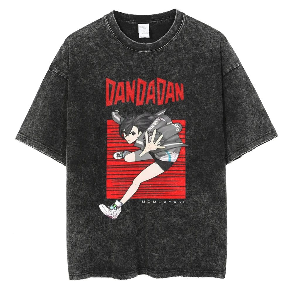 Dandadan Momo's Spirit Oversized Vintage T-Shirt