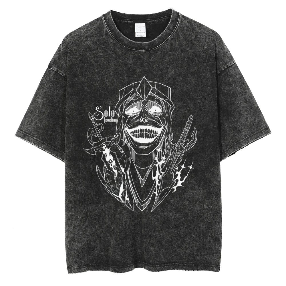 Solo Leveling Divine's Power Oversized Vintage T-Shirt