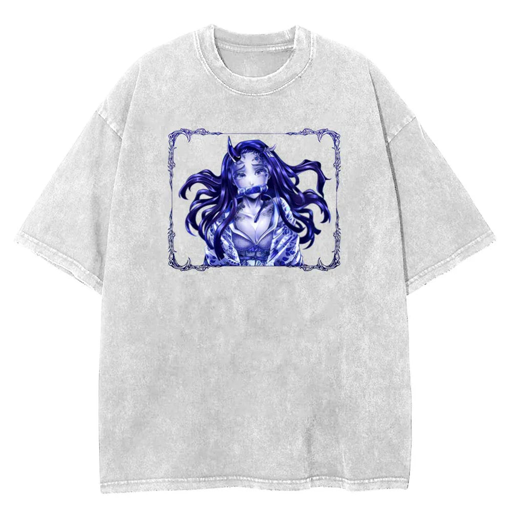 Demon Slayer Nezuko Fierce Defender Oversized Vintage T-Shirt