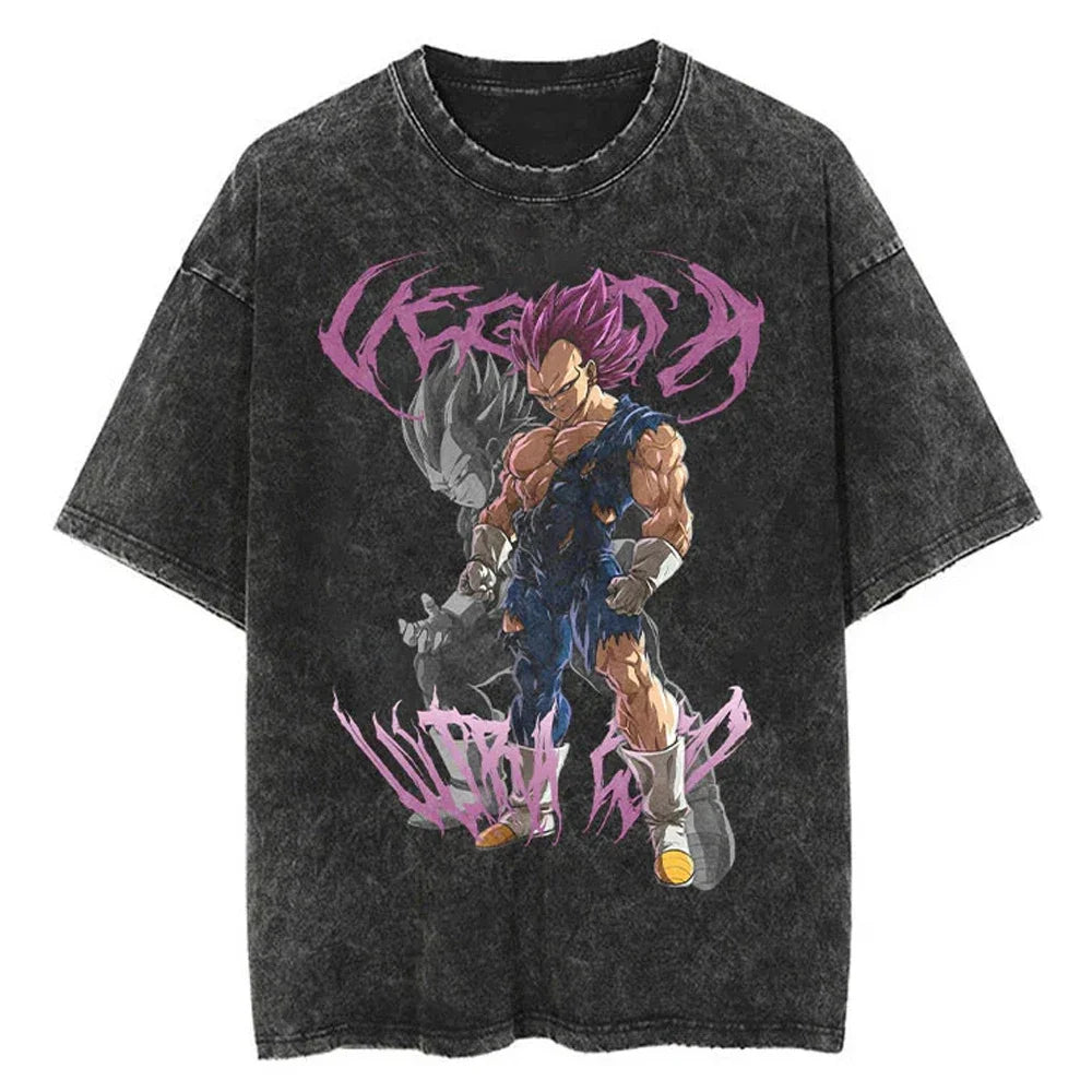 Dragon Ball Vegeta Unmatched Power Oversized Vintage T-Shirt
