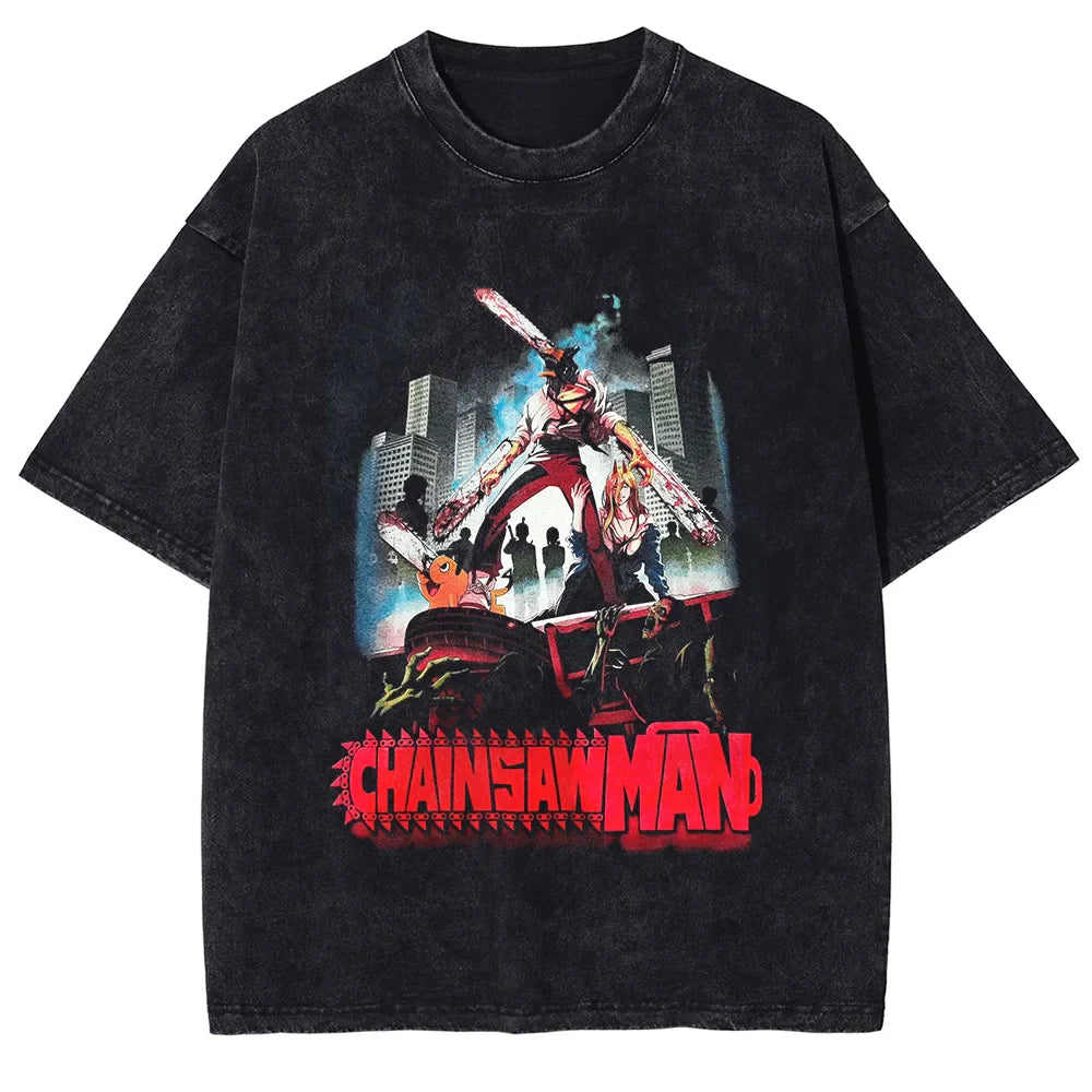 Chainsaw Man Power's Might Oversized Vintage T-Shirt
