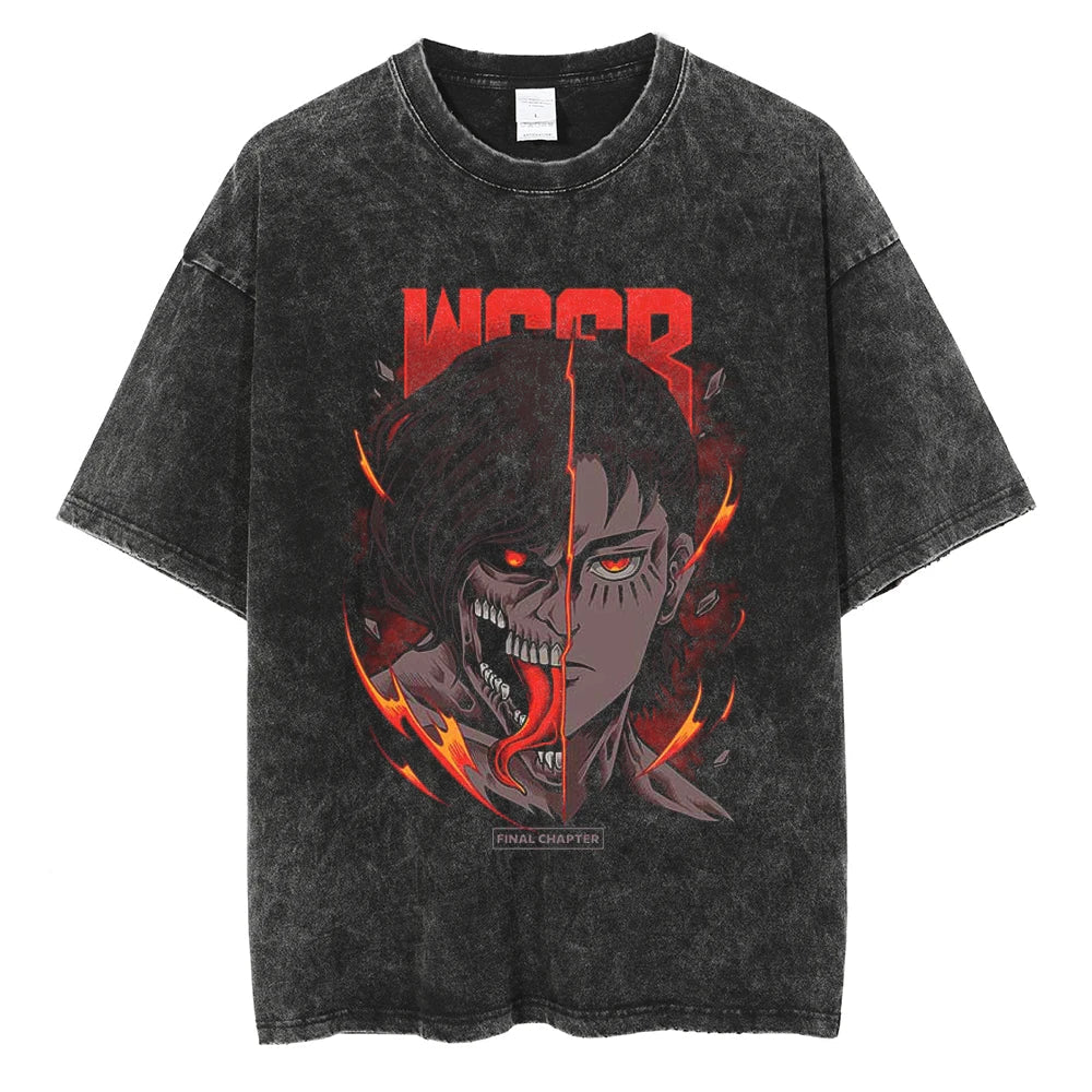 Attack on Titan Eren Yeager Fierce Warrior Vintage T-Shirt