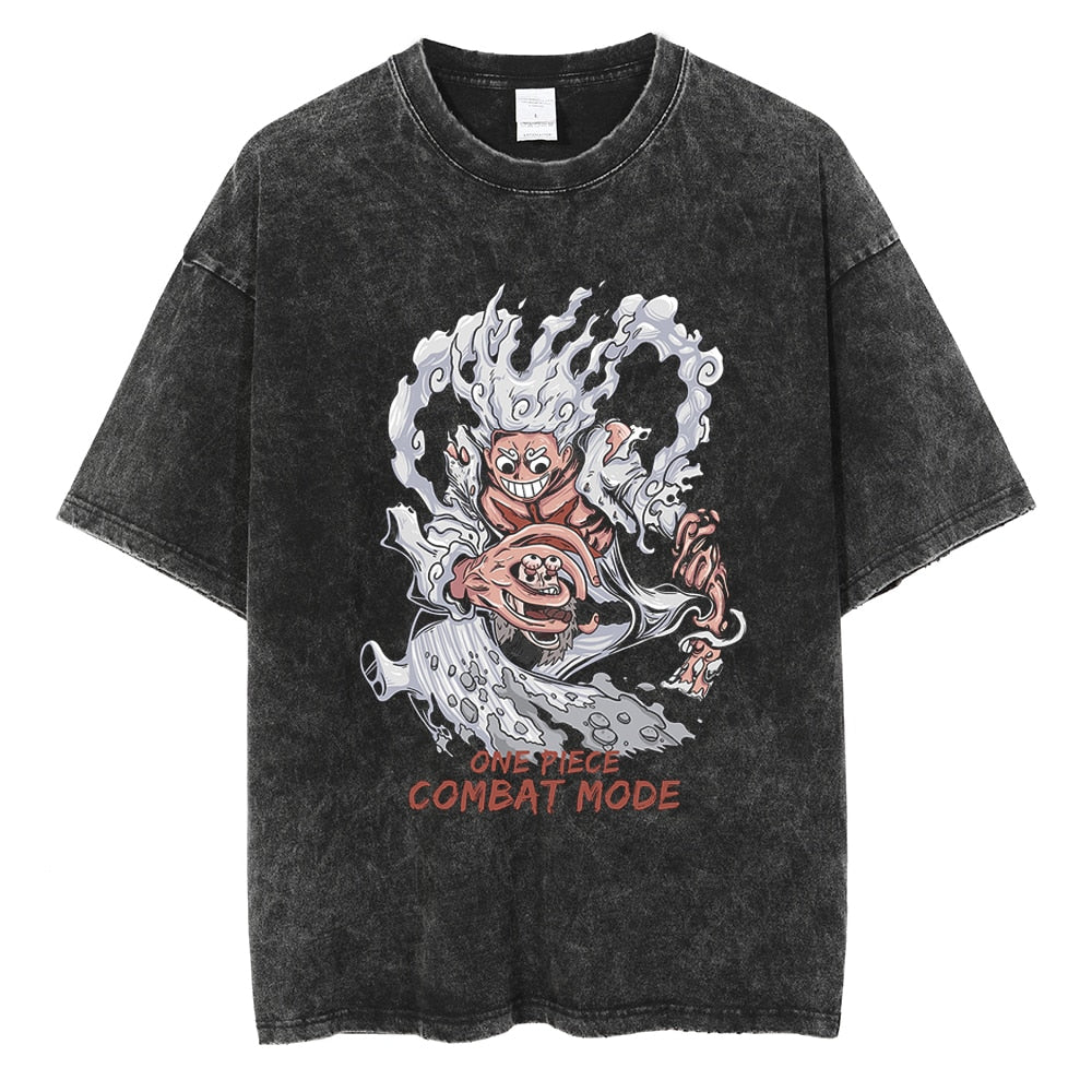 One Piece Luffy Combat Mode Vintage T-Shirt