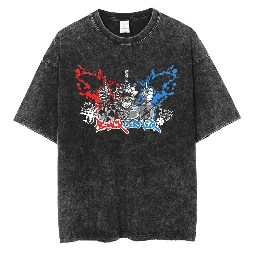 Black Clover Asta's Power Oversized Vintage T-Shirt