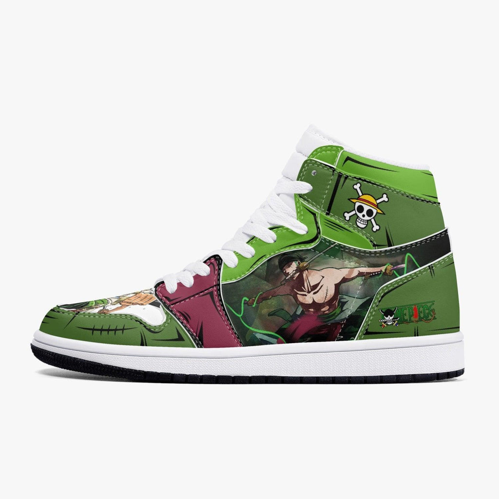 One Piece Roronoa Zoro Santoryu Three Swords AJ1 High Top Shoes
