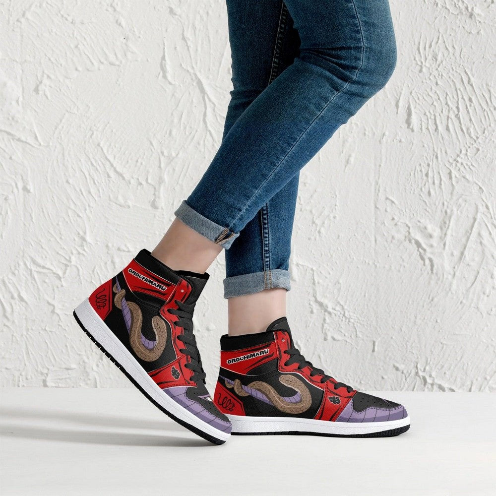 Orochimaru Red Cloud Ninja JD1 High Top Shoes