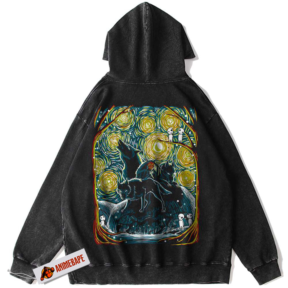 Princess Mononoke Anime Vintage Hoodie | Studio Ghibli Hoodie