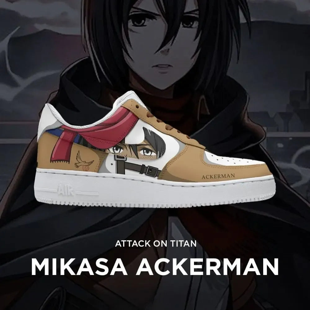 Mikasa Ackerman Attack on Titan Edition Low Top Shoes
