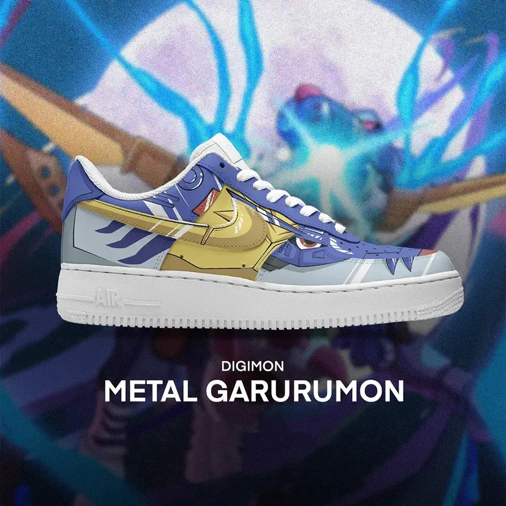 Metal Garurumon Digimon Low Top Shoes