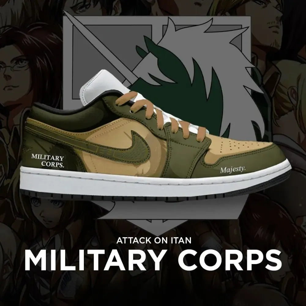 Military Corps Attack on Titan Edition Low Top Shoes